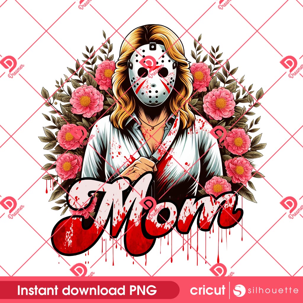 Jason Voorhees Mama PNG, Jason Mom PNG, Horror Mom Mothers Day PNG 2 Jason Voorhees Mama PNG, Jason Mom PNG, Horror Mom Mothers Day PNG 2