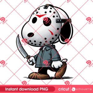 Jason Voorhees Snoopy PNG, Peanuts Cartoon Snoopy Horror Killers PNG, Snoopy Jason PNG