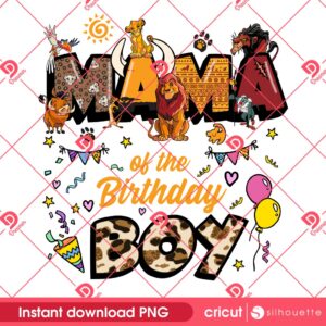Lion King Mama Birthday Boy PNG, Disney Cartoon Mom Birthday PNG