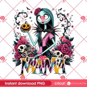 Mama Sally Nightmare Cartoon PNG, Happy Mothers Day PNG, Jack Skellington Sally Nightmare Mom PNG