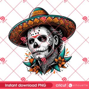 Michael Myers X Jason Voorhees Cinco De Mayo PNG, Cinco De Mayo Horror Killers PNG