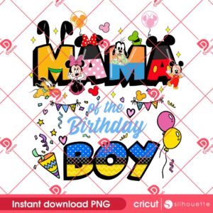 Mickey Mama Birthday Boy PNG, Mothers Day PNG, Birthday Boy PNG