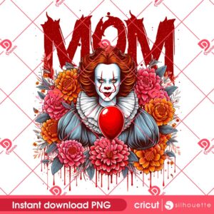 Pennywise Mama PNG, Horror Killer Mom PNG, Horror Mothers Day PNG 2