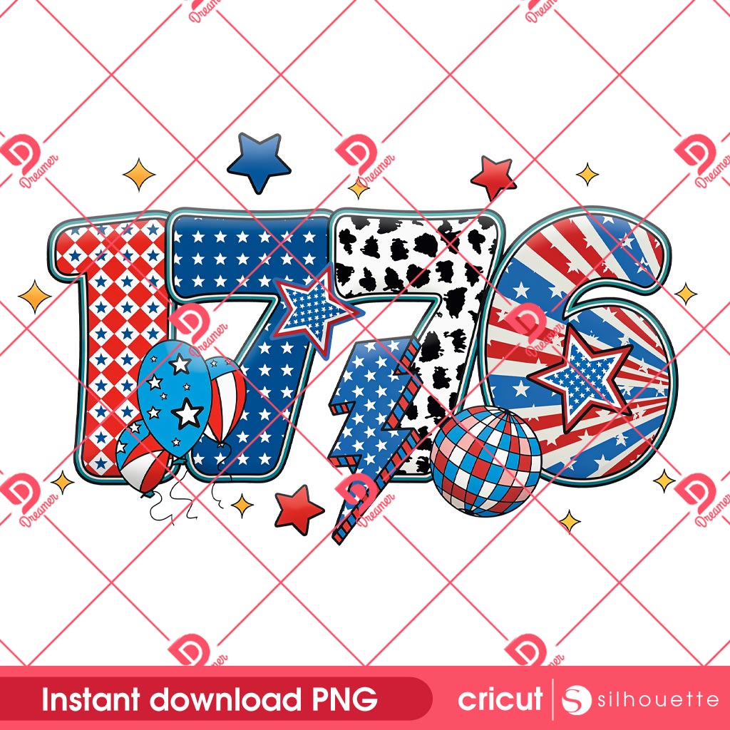 Retro 1776 Usa Independence Day Sublimation PNG 2 Retro 1776 Usa Independence Day Sublimation PNG