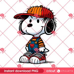 Snoopy Horror Chucky Doll PNG, Peanuts Cartoon Snoopy Horror Characters PNG