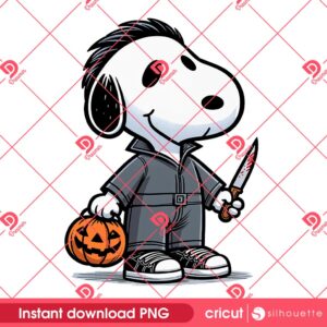 Snoopy Michael Myers PNG, Horror Killer Snoopy PNG, Horror Movie Peanuts Characters PNG