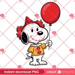 Snoopy Pennywise PNG, Peanuts Cartoon Horror Characters PNG, Snoopy Horror Killer PNG