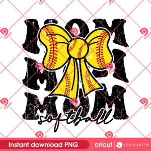 Softball Mama Coquette Bow PNG, Softball Mom PNG, Sport Coquette Mothers Day PNG 2