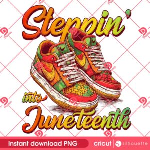 Step Into Juneteenth African Sneakers Black History PNG