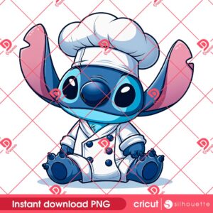 Stitch Chef PNG, Disney Stitch's Occupation PNG