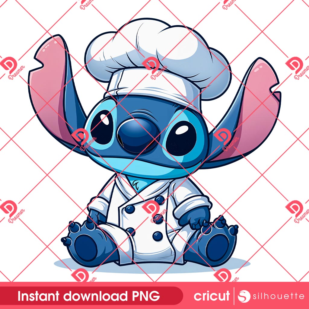 Stitch Chef PNG, Disney Stitch's Occupation PNG 1 Stitch Chef PNG, Disney Stitch's Occupation PNG