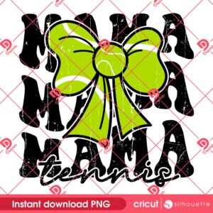 Tenis Mom Coquette Bow PNG, Tenis Mama Coquette PNG, Mothers Day PNG