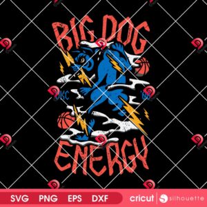 Big Dog Energy SVG PNG, OKC Lightning Bulldog Basketball SVG PNG