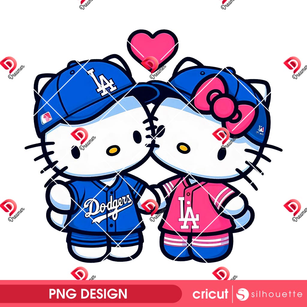 80+ Hello Kitty Los Angeles Dodgers PNG, All Designs LA Dodgers Hello Kitty by SVG Dreamer 49 Couple Hello Kitty Dodgers PNG, Hello Kitty Los Angeles Dodgers In Love PNG, Baseball Valentines Day PNG