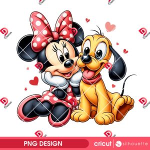Cute Minnie And Pluto PNG, Disney Characters Minnie Mouse And Pluto Dog PNG