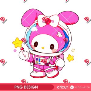 Cute My Melody Astronaut PNG, My Melody Wearing Astronaut Outfit PNG