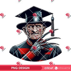 Freddy Krueger 2025 PNG, Horror Freddy High School PNG, Horror Killer Graduation 2025 PNG
