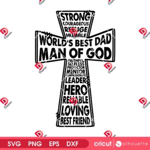 He Is Dad SVG PNG, Happy Fathers Day SVG PNG, Christian Dad PNG SVG EPS DXF