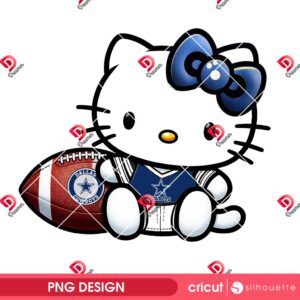 Hello Kitty Football Dallas Cowboys PNG, NFL Sport Hello Kitty Cowboys PNG
