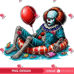 Horror Pennywise Summer 2025 PNG, Horror Character Summer PNG
