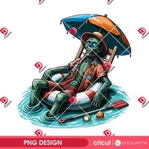 Horror Zombie Hello Summer PNG, Zombie Horror Character Summer 2025 PNG