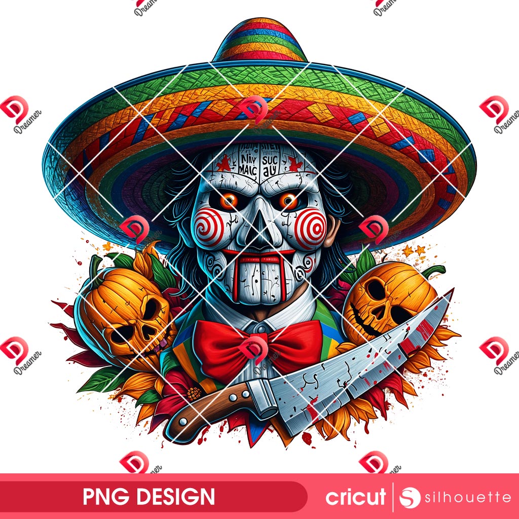 Jigsaw Billy Cinco De Mayo PNG, Horror Jigsaw Mexican PNG, Cinco De Mayo Killers PNG 1 Jigsaw Billy Cinco De Mayo PNG, Horror Jigsaw Mexican PNG, Cinco De Mayo Killers PNG