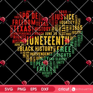 Juneteenth Freedom Heart PNG SVG, Juneteenth 1865 Emancipation Day PNG SVG, Black History Free-ish Black Freedom SVG PNG
