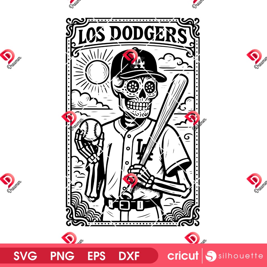 Los Dodgers Skeleton Player Tarrot Card SVG PNG, Baseball Skeleton LA Dodgers SVG PNG 1 Los Dodgers Skeleton Player Tarrot Card SVG PNG, Baseball Skeleton LA Dodgers SVG PNG