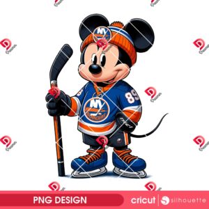 Mickey Mouse NY Islanders Hockey PNG, New York Islanders Disney Friends PNG