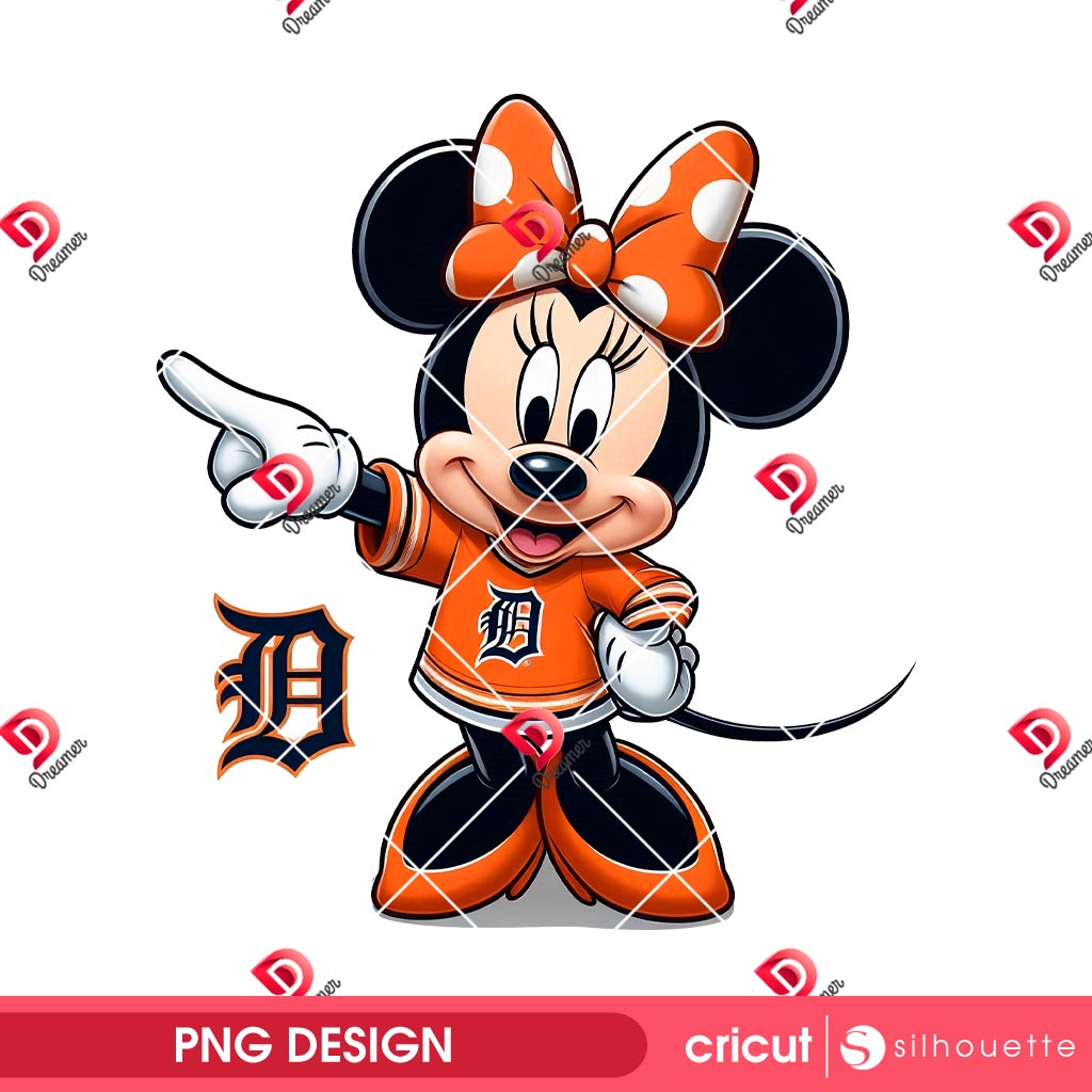 Minnie Detroit Tigers MLB Baseball PNG, Disney Friends Sport Baseball Tigers Team PNG 1 Minnie Detroit Tigers MLB Baseball PNG, Disney Friends Sport Baseball Tigers Team PNG