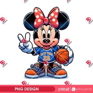 Minnie Mouse New York Knicks PNG, Minnie Basketball PNG, Disney NBA Sport PNG