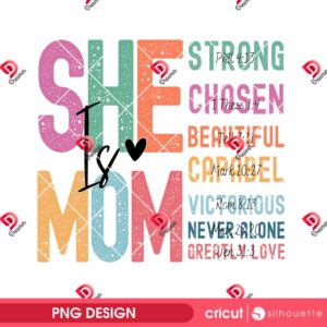Mom Life She Is Mom PNG, Retro Mother Blessed Mom PNG
