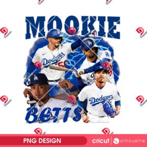Mookie Betts PNG, LA Dodgers Players PNG, Los Angeles Dodgers Design PNG