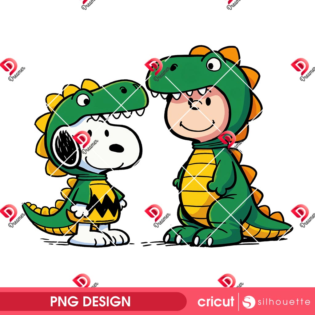 Snoopy And Charlie Brown Wearing Dinosaur Outfit PNG, Peanuts Dinosaur PNG 1 Snoopy And Charlie Brown Wearing Dinosaur Outfit PNG, Peanuts Dinosaur PNG