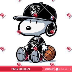 Snoopy Brooklyn Nets Basketball PNG, Snoopy NBA Sport Brooklyn Nets Team PNG