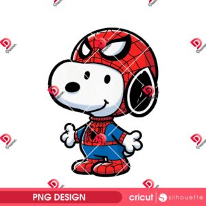 Snoopy Spiderman PNG, Peanuts Snoopy Superhero PNG