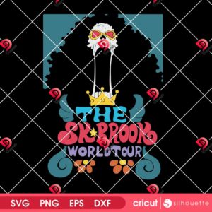 The Skbrook World Tour PNG SVG, One Piece Brook PNG SVG PNG, Brook Music Tour Funny PNG SVG