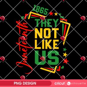 They Not Like Us Juneteeth PNG, Afro Juneteenth PNG, Black History Month PNG