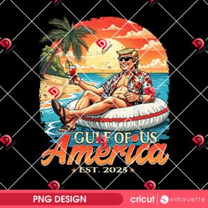 Trump Gulf Of Us America 2025 PNG Design, Funny Trump Summer Beach 2025 PNG Design