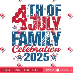 4th Of July 2025 SVG PNG, Family Celebration Independence Day 2025 SVG PNG