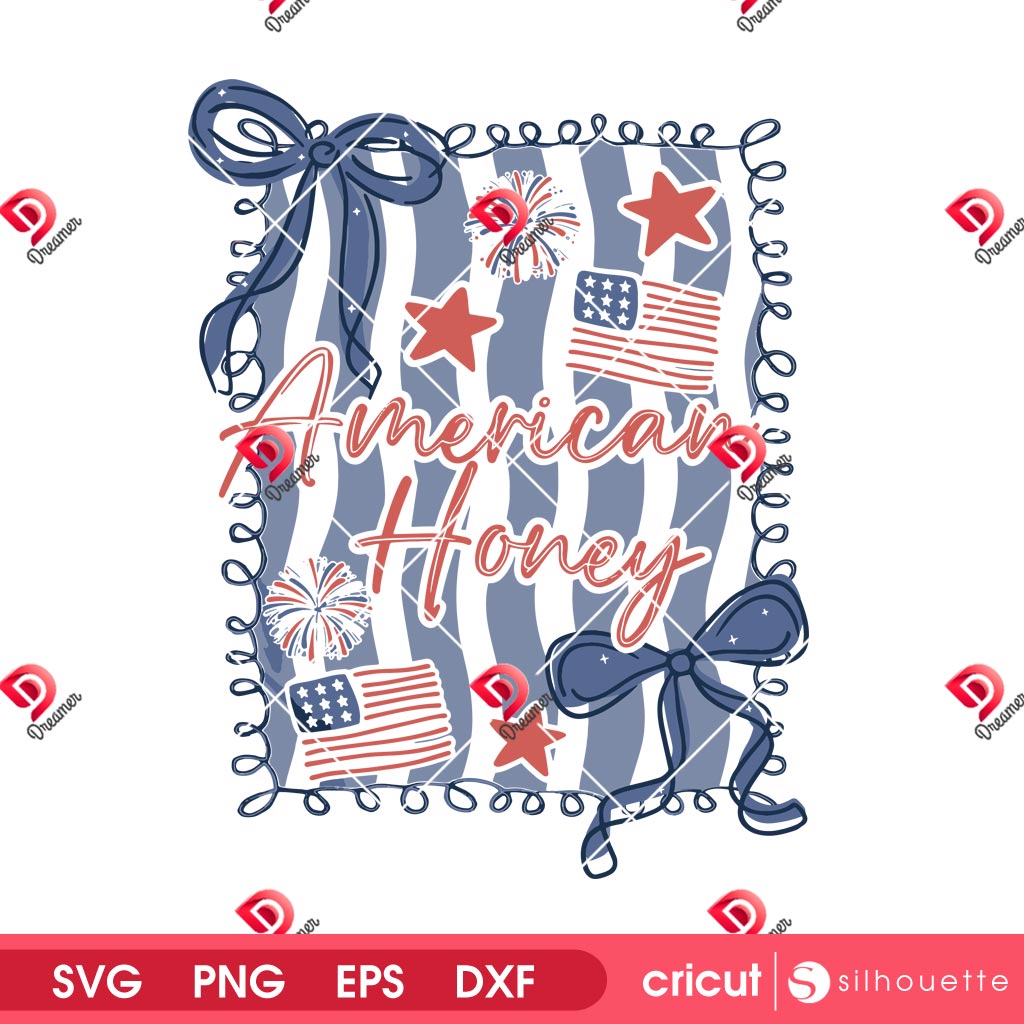 American Honey Coquette Bow SVG PNG, Preppy 4th Of July SVG PNG, Vintage US Girly Memorial Day PNG SVG 1 American Honey Coquette Bow SVG PNG, Preppy 4th Of July SVG PNG, Vintage US Girly Memorial Day PNG SVG
