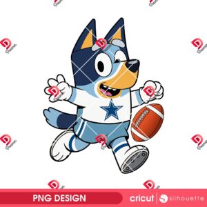 Bluey Dallas Cowboys PNG, Bluey NFL Football Cowboys Player PNG