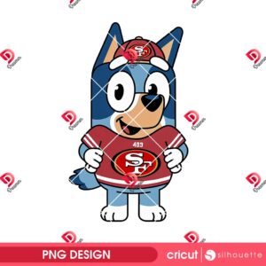 Bluey San Francisco 49ers PNG, Bluey NFL Football SF 49ers PNG