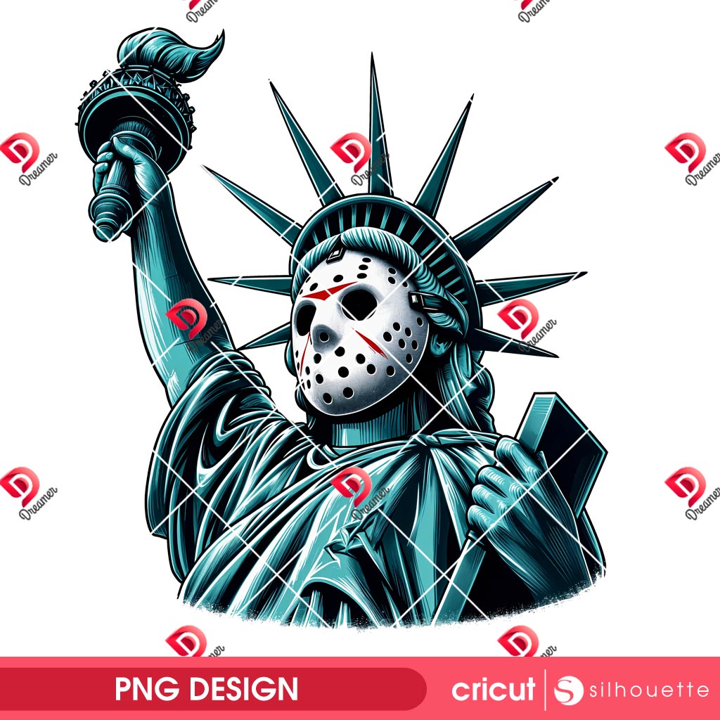 Jason Voorhees Statue of Liberty PNG, Horror Killer Independence Day PNG, Funny 04th Of July PNG 2 Jason Voorhees Statue of Liberty PNG, Horror Killer Independence Day PNG, Funny 04th Of July PNG