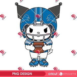 Kuromi Detroit Lions Player PNG, Kuromi NFL Football Detroit Lions PNG