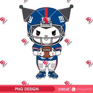 Kuromi New York Giants Player PNG, Kuromi NFL Football NY Giants PNG
