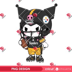 Bundle Pittsburgh Steelers NFL PNG, Football Steelers Cartoon Characters Bundle PNG 47 Kuromi Pittsburgh Steelers Player PNG, Kuromi NFL Football Steelers PNG