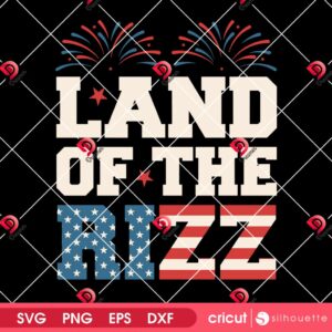 Land Of The Rizz America SVG PNG, 04th Of July SVG PNG