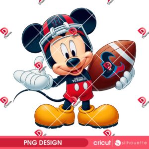Mickey Texans Football PNG, Disney Mouse Houston Texans NFL PNG