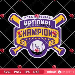 NCAA Baseball National Champions 2025 SVG PNG, LSU National Champions 2025 SVG PNG